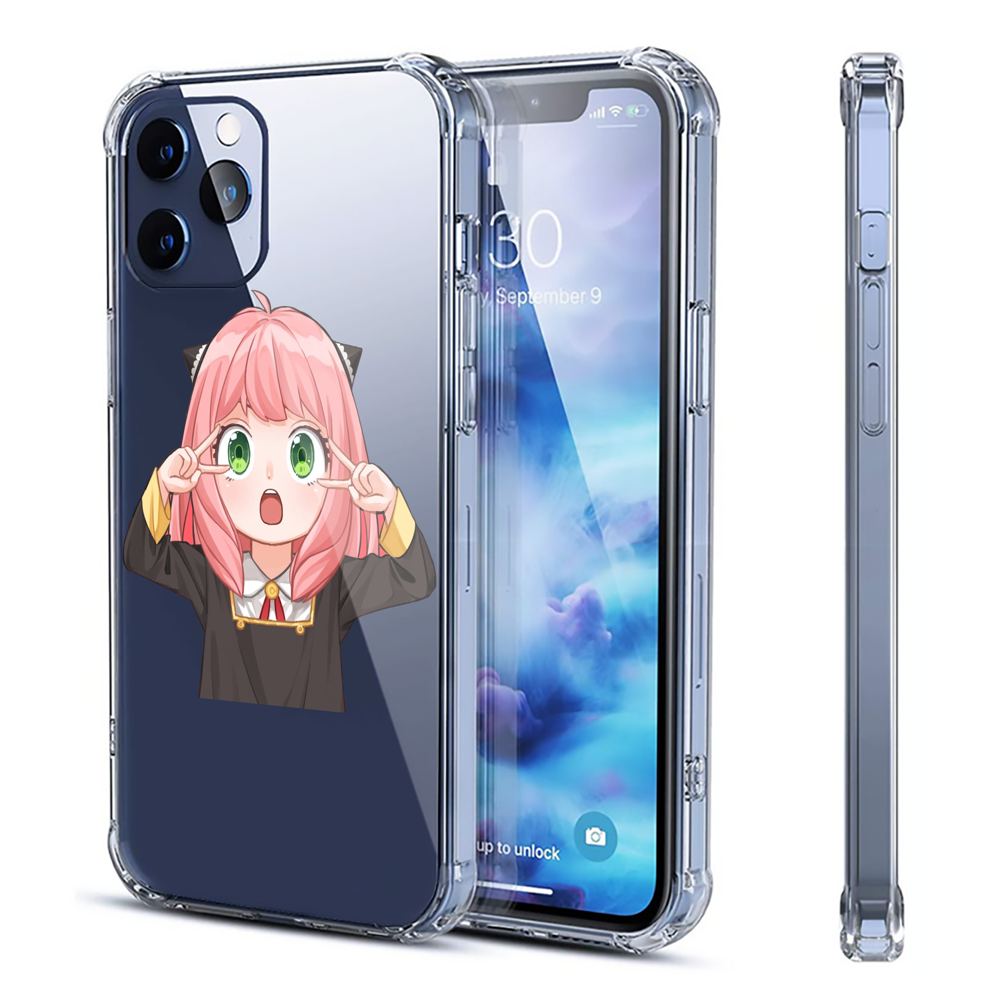 （画像用） SPY×FAMILY间谍家家酒 【iPhone 12シリーズ対応】透明スマホケース（クリアソフトケース）